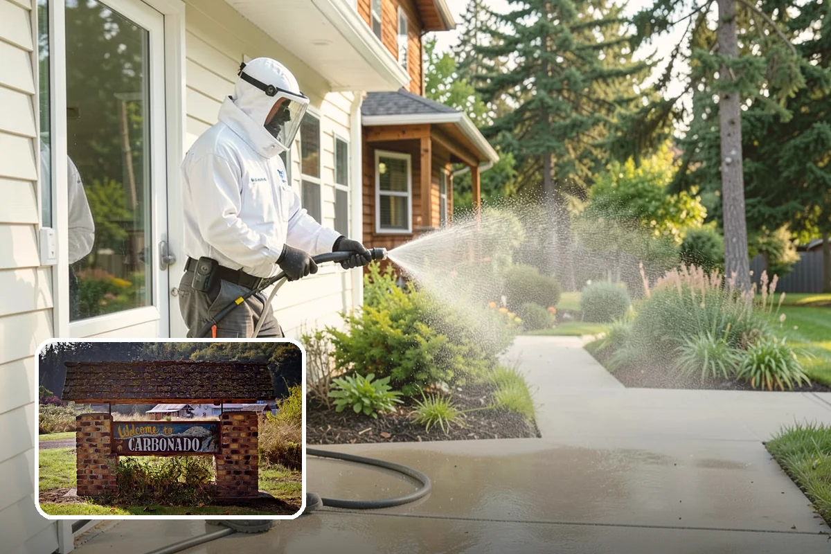Planter Cleaning in Carbonado, Pierce County, WA - Removes green moss and algae from shaded planter bases
