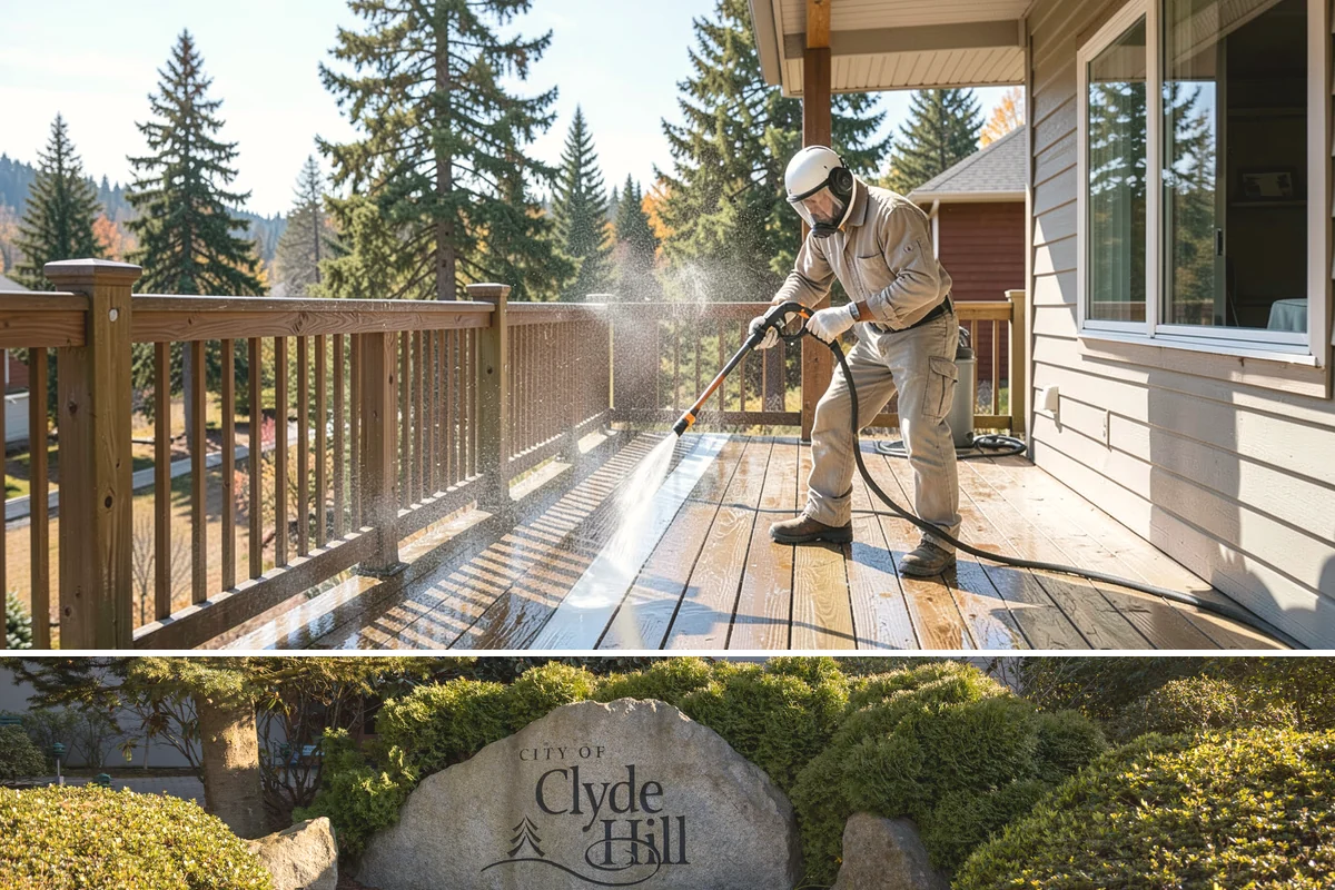 Planter Cleaning in Clyde Hill, King County, WA - Spring cleaning readies planters for the growing season and clears the moss that accumulated over the wet winter.