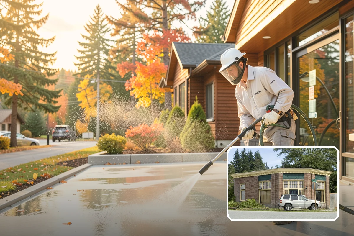 Planter Cleaning in Hamilton, Skagit County, WA - Removes green moss and algae from shaded planter bases