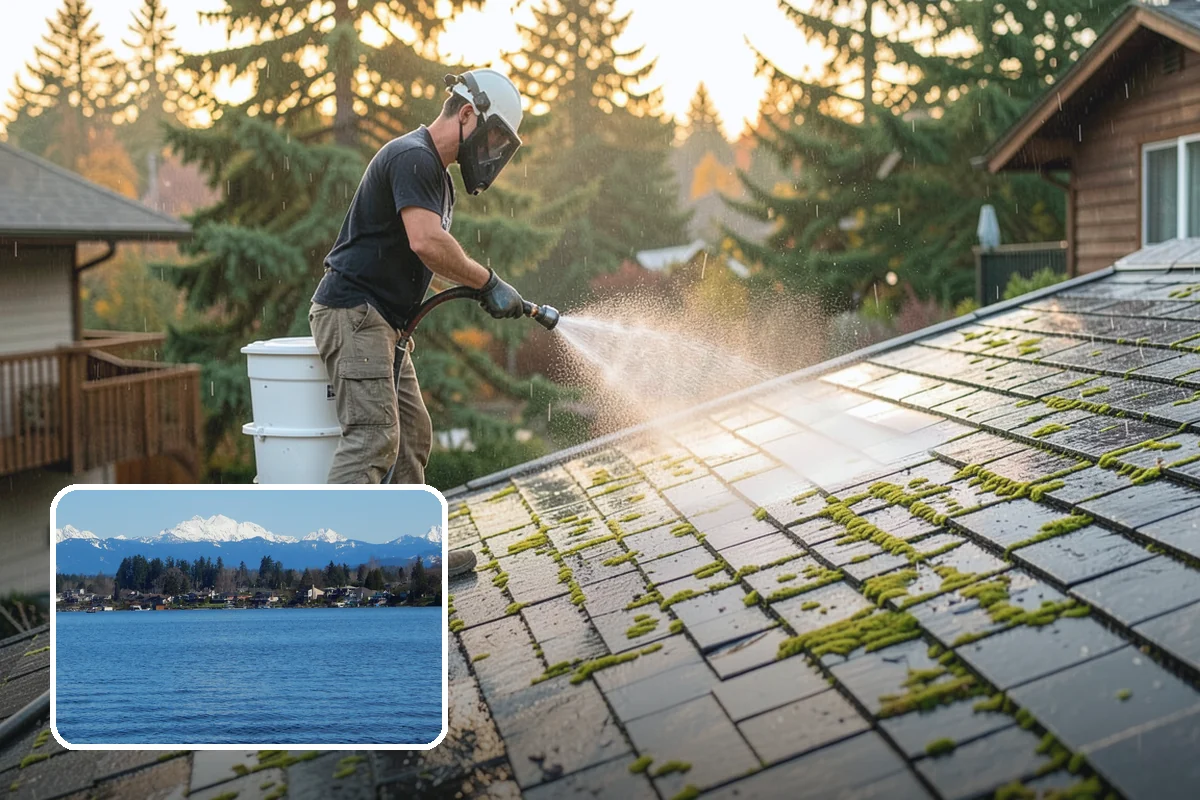 Planter Cleaning in Lake Stevens, Snohomish County, WA - Removes green moss and algae from shaded planter bases