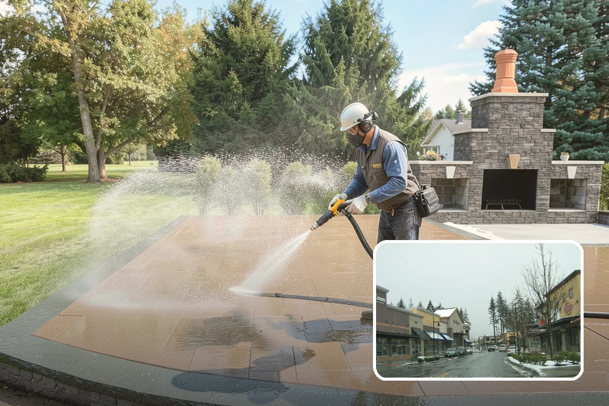 Planter Cleaning in Mill Creek, Snohomish County, WA - Removes green moss and algae from shaded planter bases