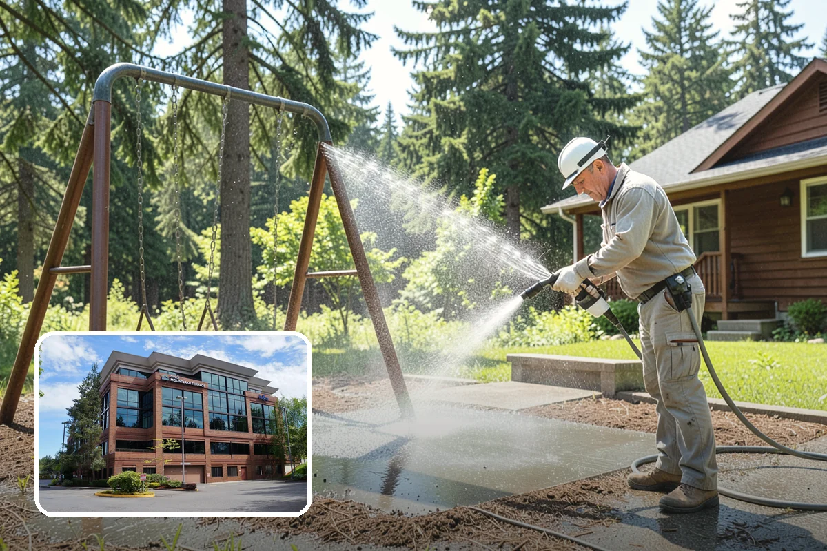 Planter Cleaning in Mountlake Terrace, Snohomish County, WA - Removes green moss and algae from shaded planter bases