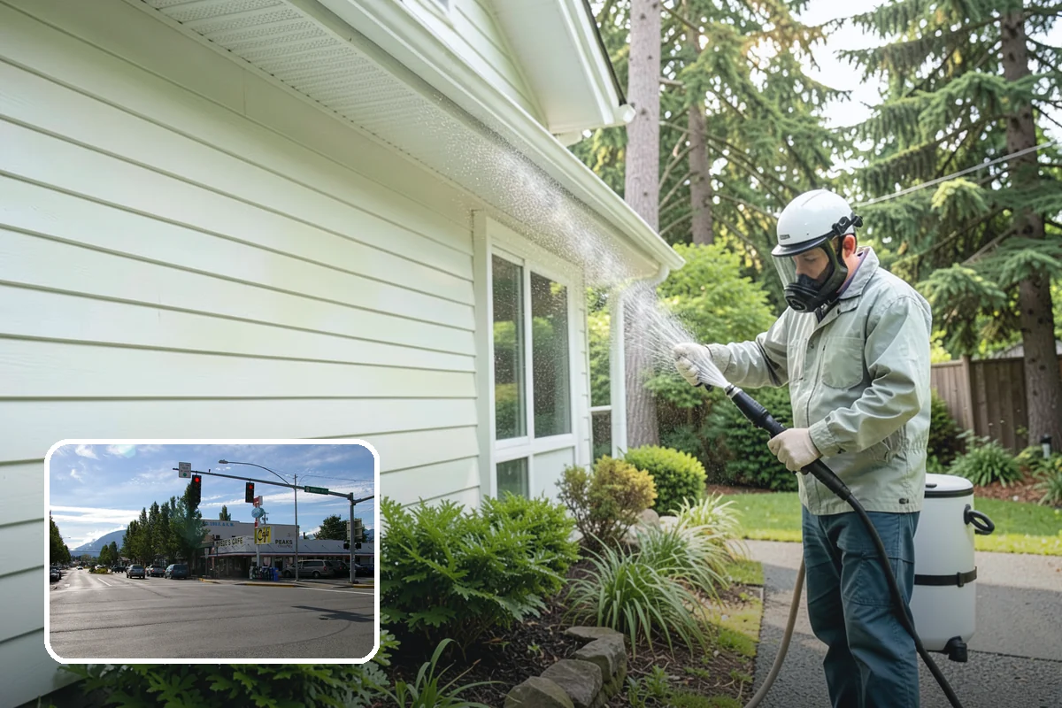 Planter Cleaning in North Bend, King County, WA - Removes green moss and algae from shaded planter bases