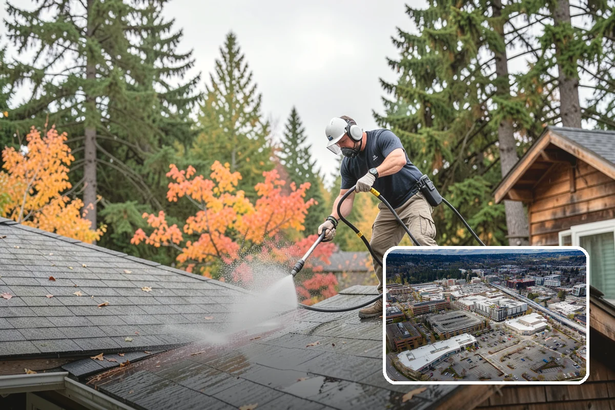 Planter Cleaning in Redmond, King County, WA - Removes green moss and algae from shaded planter bases
