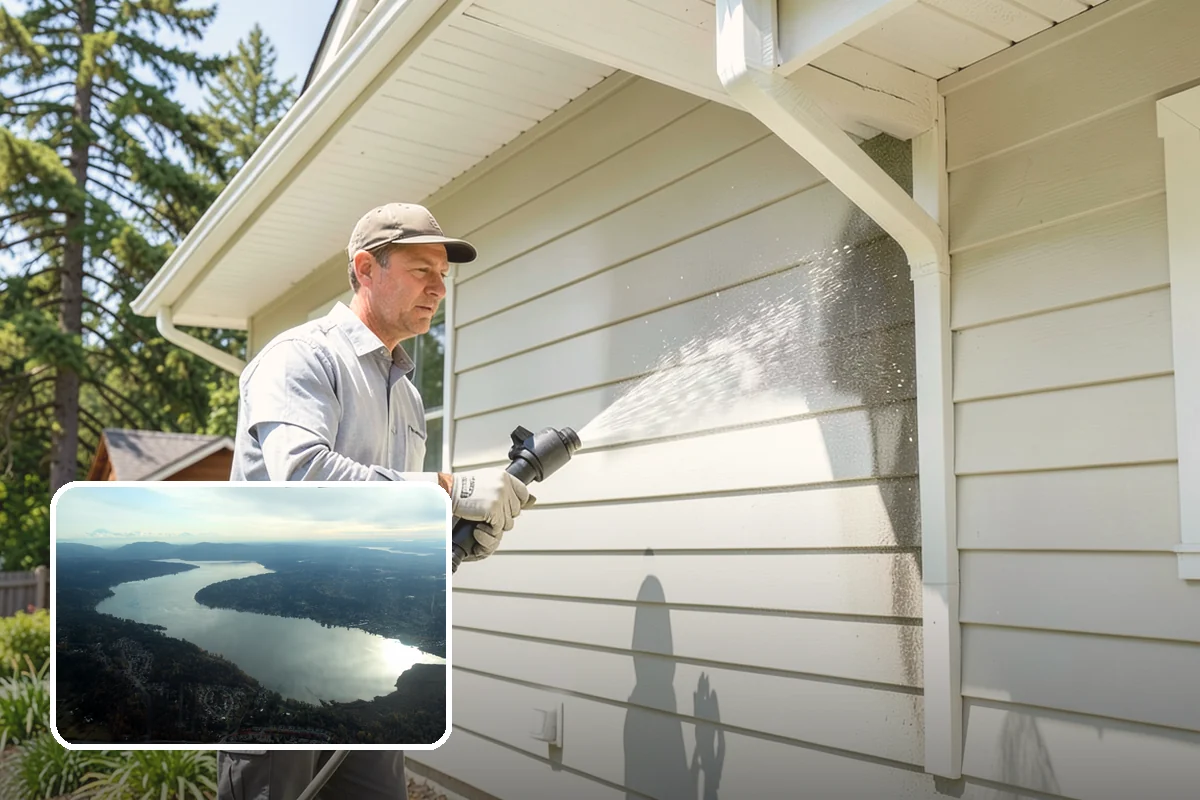 Planter Cleaning in Sammamish, King County, WA - Removes green moss and algae from shaded planter bases
