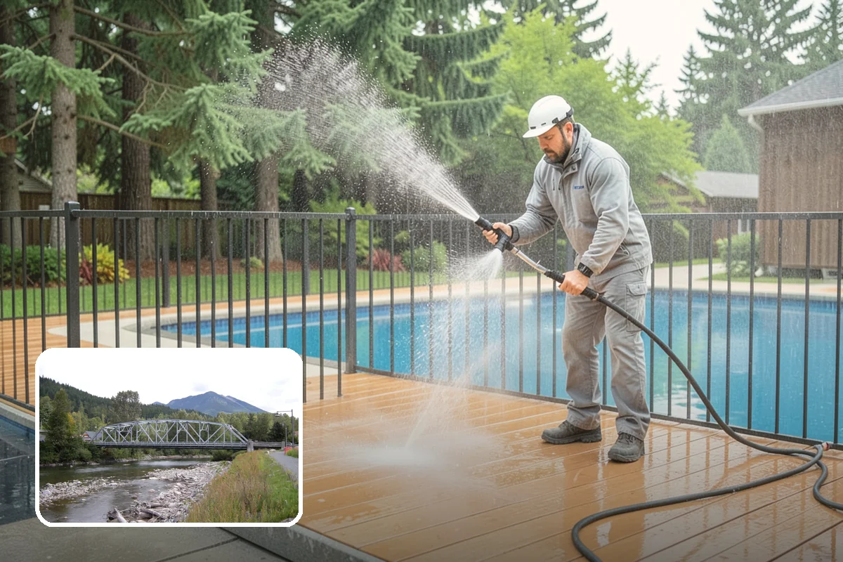 Planter Cleaning in Skykomish, King County, WA - Removes green moss and algae from shaded planter bases
