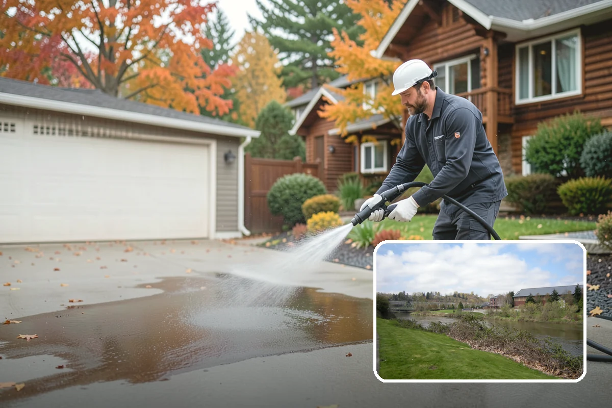 Planter Cleaning in Tukwila, King County, WA - Removes green moss and algae from shaded planter bases