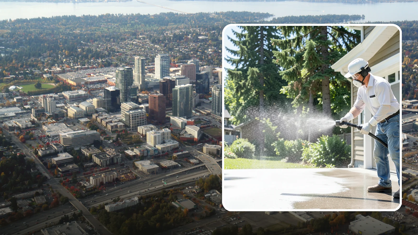 Plastic Cleaning in Bellevue, King County, WA - Cleaning of exterior plastic and vinyl fixtures, furniture, and trim that removes grime, mold, and chalking gently.