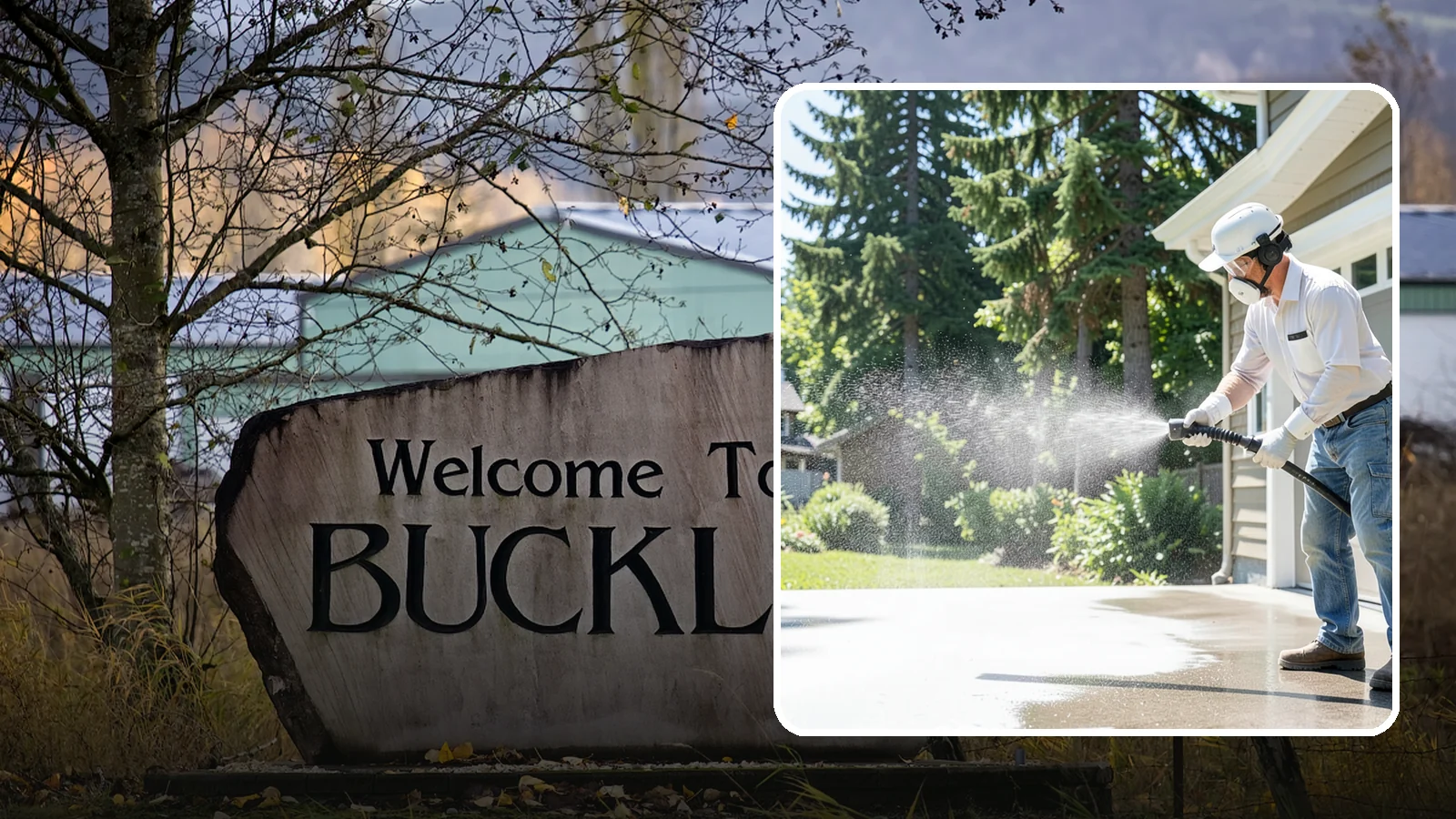 Plastic Cleaning in Buckley, Pierce County, WA - Cleaning of exterior plastic and vinyl fixtures, furniture, and trim that removes grime, mold, and chalking gently.