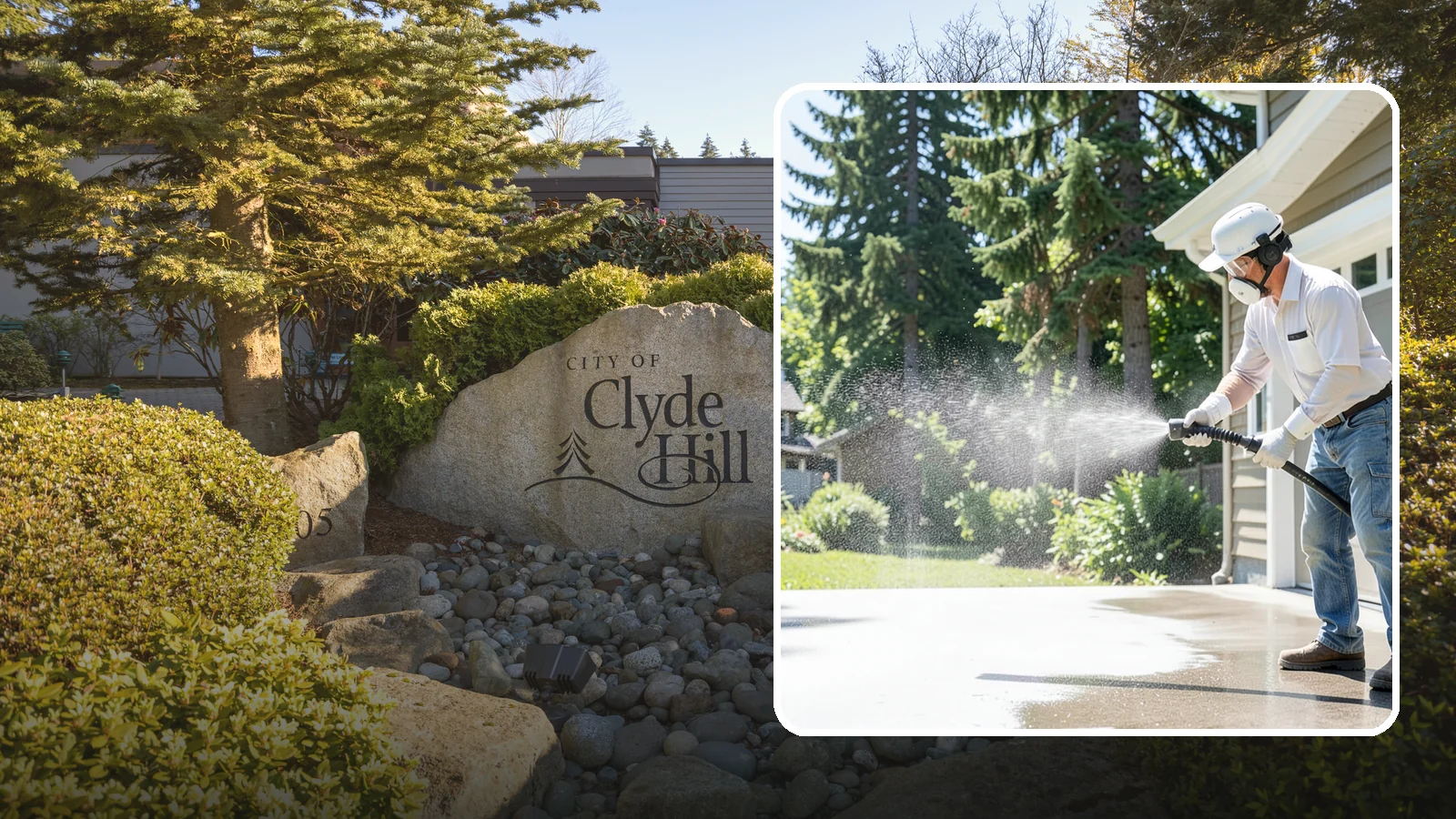 Plastic Cleaning in Clyde Hill, King County, WA - Cleaning of exterior plastic and vinyl fixtures, furniture, and trim that removes grime, mold, and chalking gently.
