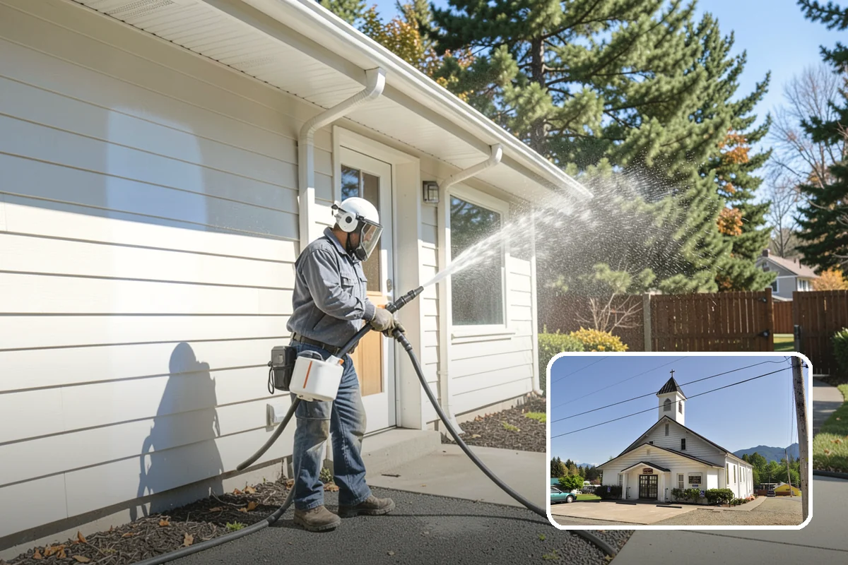 Plastic Cleaning in Concrete, Skagit County, WA - Lifts mold, grime, and chalking from plastic