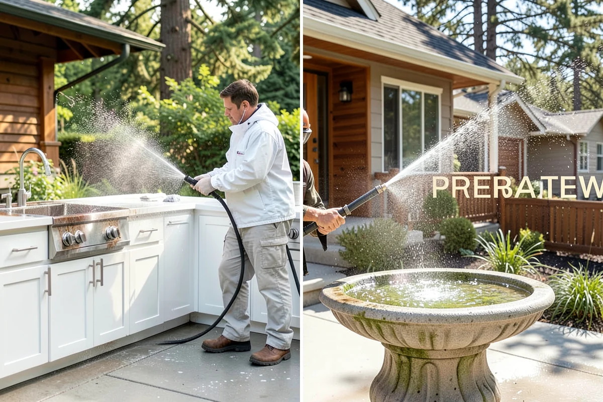 Plastic Cleaning in Concrete, Skagit County, WA - Sort and assess the plastic items and surfaces
