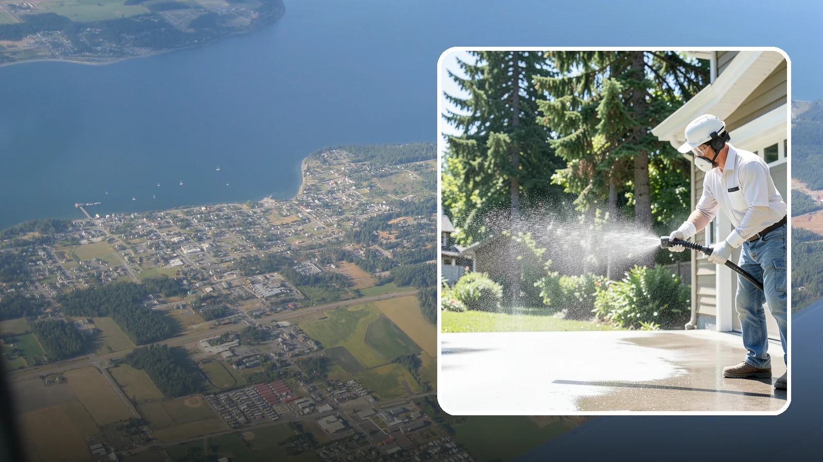 Plastic Cleaning in Coupeville, Island County, WA - Cleaning of exterior plastic and vinyl fixtures, furniture, and trim that removes grime, mold, and chalking gently.