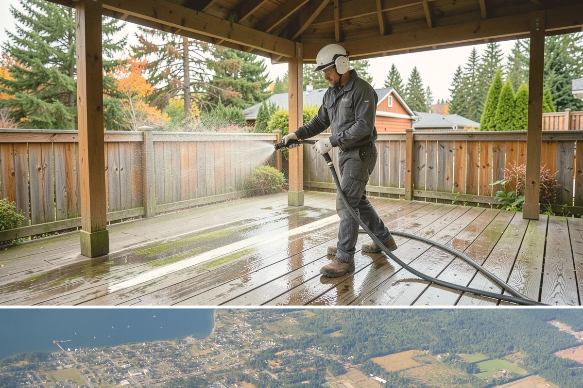 Plastic Cleaning in Coupeville, Island County, WA - Clean exterior plastic in spring to remove winter mold, or in fall before storing furniture for the wet season.