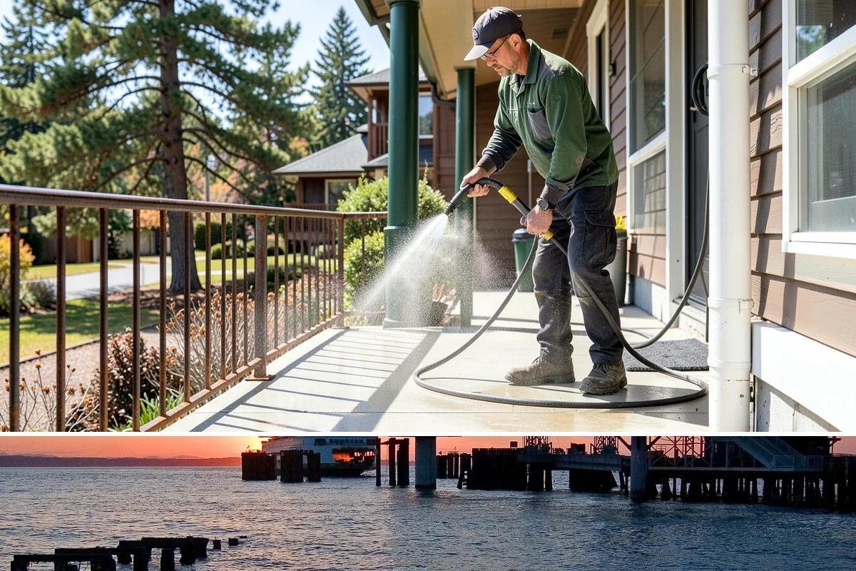 Plastic Cleaning in Edmonds, Snohomish County, WA - Clean exterior plastic in spring to remove winter mold, or in fall before storing furniture for the wet season.