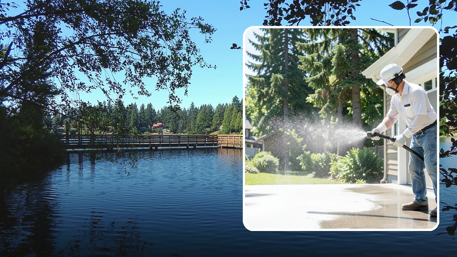 Plastic Cleaning in Federal Way, King County, WA - Cleaning of exterior plastic and vinyl fixtures, furniture, and trim that removes grime, mold, and chalking gently.