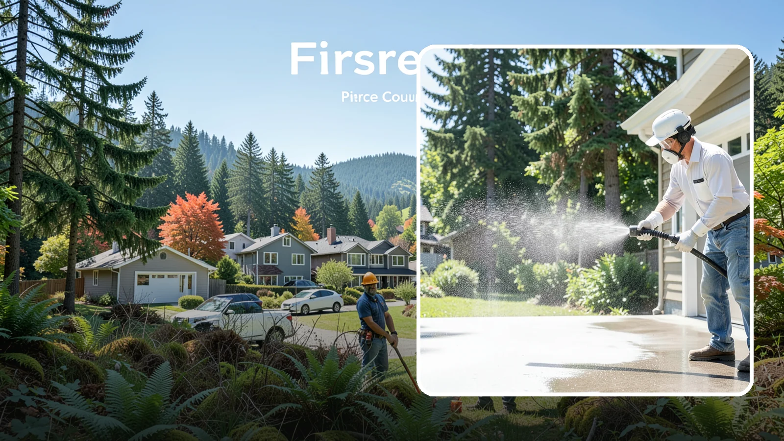 Plastic Cleaning in Fircrest, Pierce County, WA - Cleaning of exterior plastic and vinyl fixtures, furniture, and trim that removes grime, mold, and chalking gently.