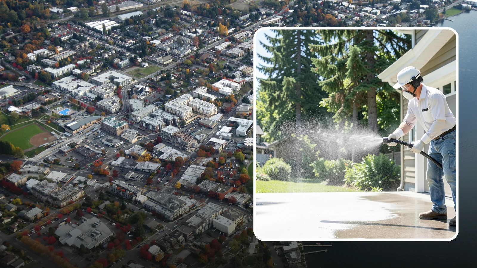 Plastic Cleaning in Kirkland, King County, WA - Cleaning of exterior plastic and vinyl fixtures, furniture, and trim that removes grime, mold, and chalking gently.