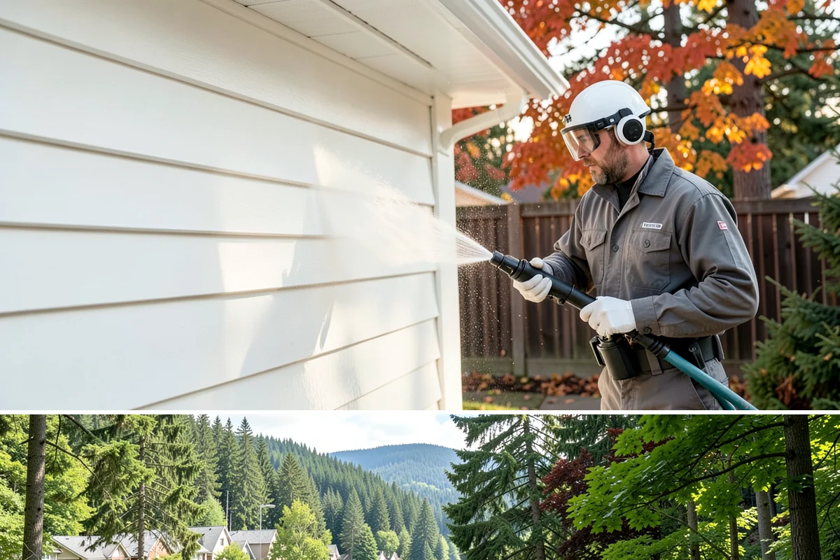Plastic Cleaning in Lake Forest Park, King County, WA - Clean exterior plastic in spring to remove winter mold, or in fall before storing furniture for the wet season.