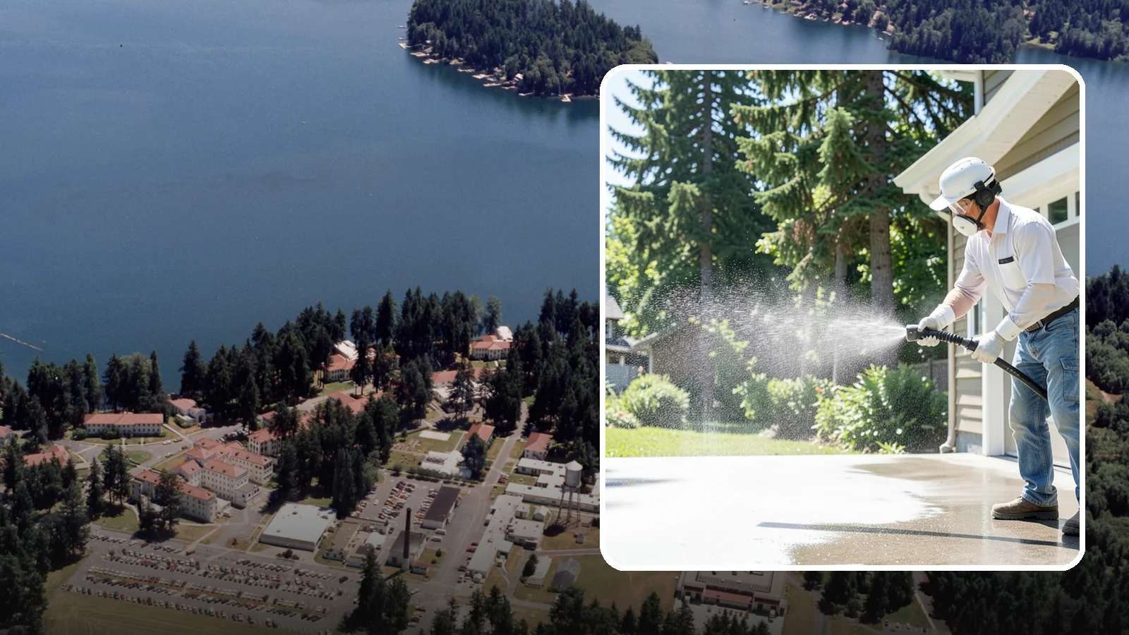 Plastic Cleaning in Lakewood, Pierce County, WA - Cleaning of exterior plastic and vinyl fixtures, furniture, and trim that removes grime, mold, and chalking gently.