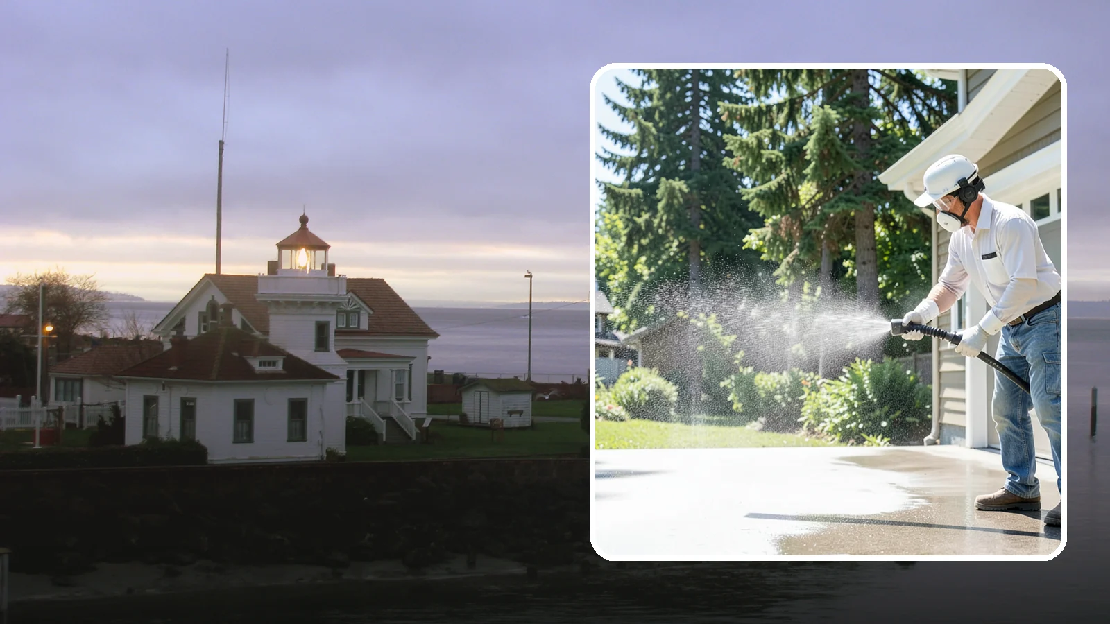 Plastic Cleaning in Mukilteo, Snohomish County, WA - Cleaning of exterior plastic and vinyl fixtures, furniture, and trim that removes grime, mold, and chalking gently.