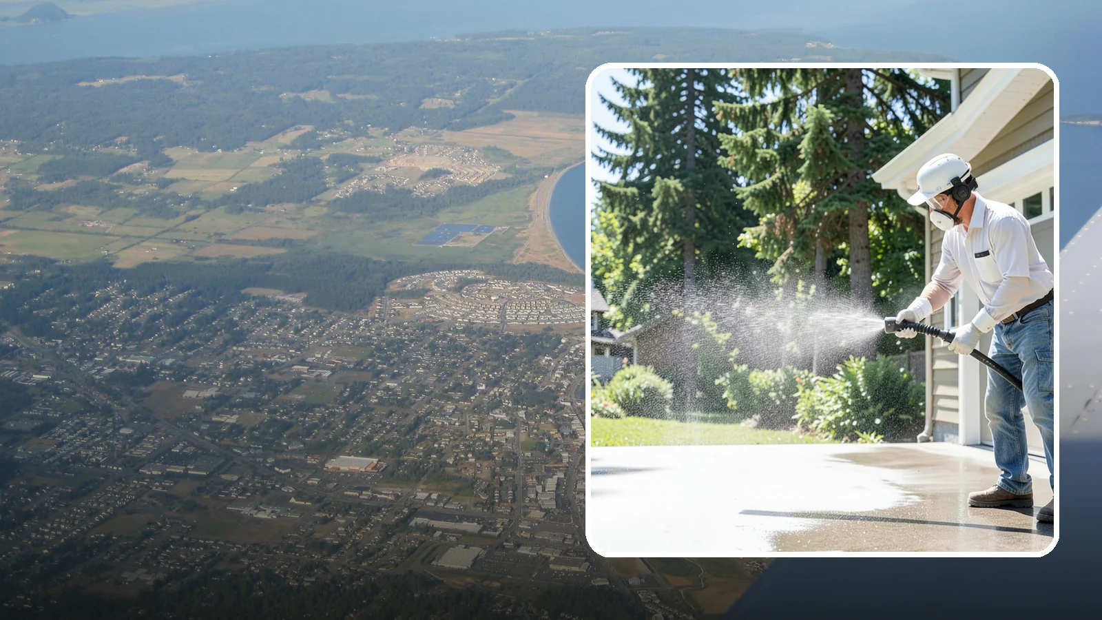 Plastic Cleaning in Oak Harbor, Island County, WA - Cleaning of exterior plastic and vinyl fixtures, furniture, and trim that removes grime, mold, and chalking gently.