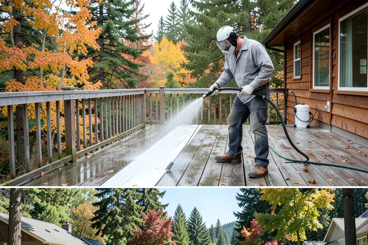 Plastic Cleaning in Orting, Pierce County, WA - Clean exterior plastic in spring to remove winter mold, or in fall before storing furniture for the wet season.