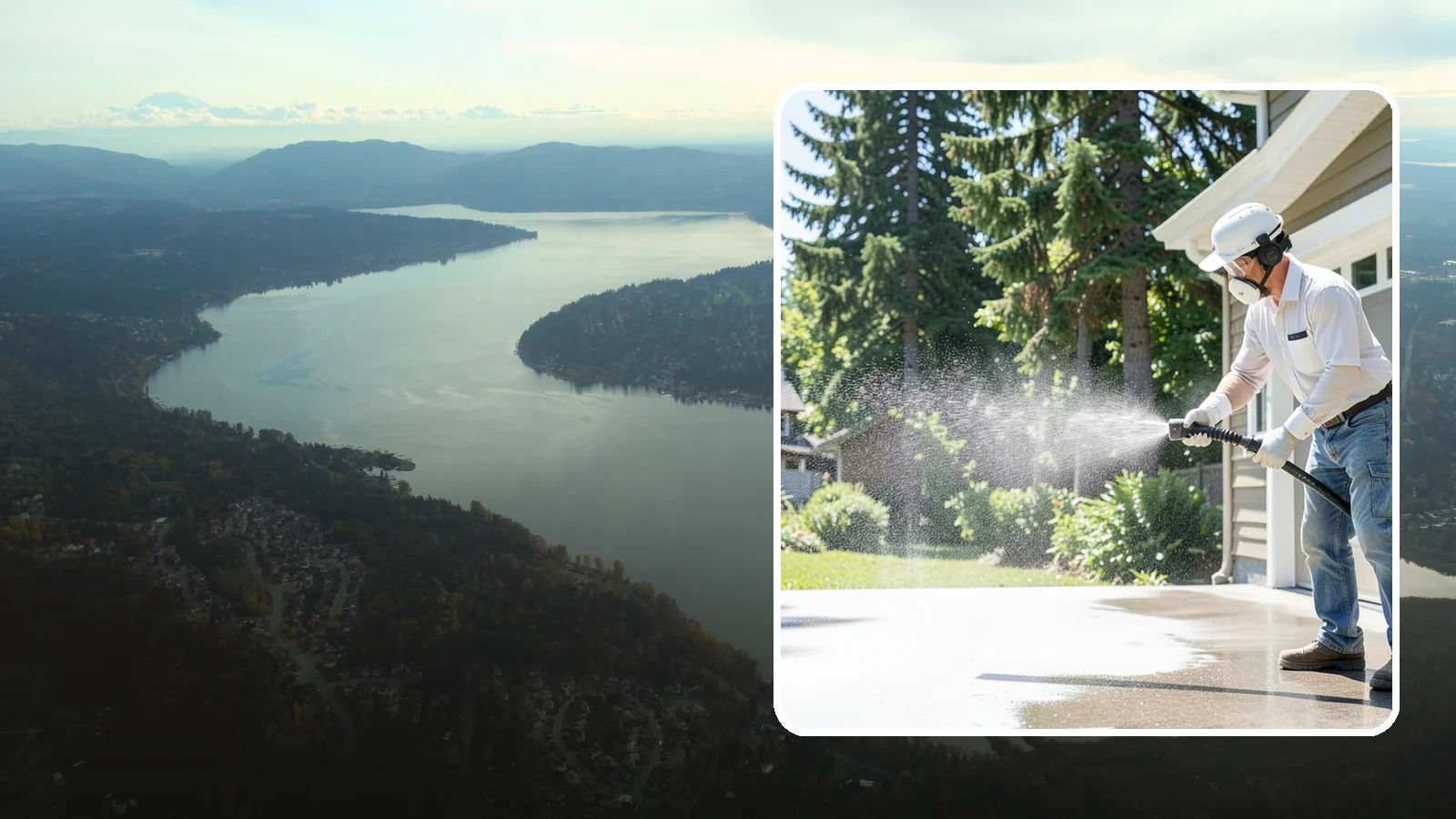 Plastic Cleaning in Sammamish, King County, WA - Cleaning of exterior plastic and vinyl fixtures, furniture, and trim that removes grime, mold, and chalking gently.