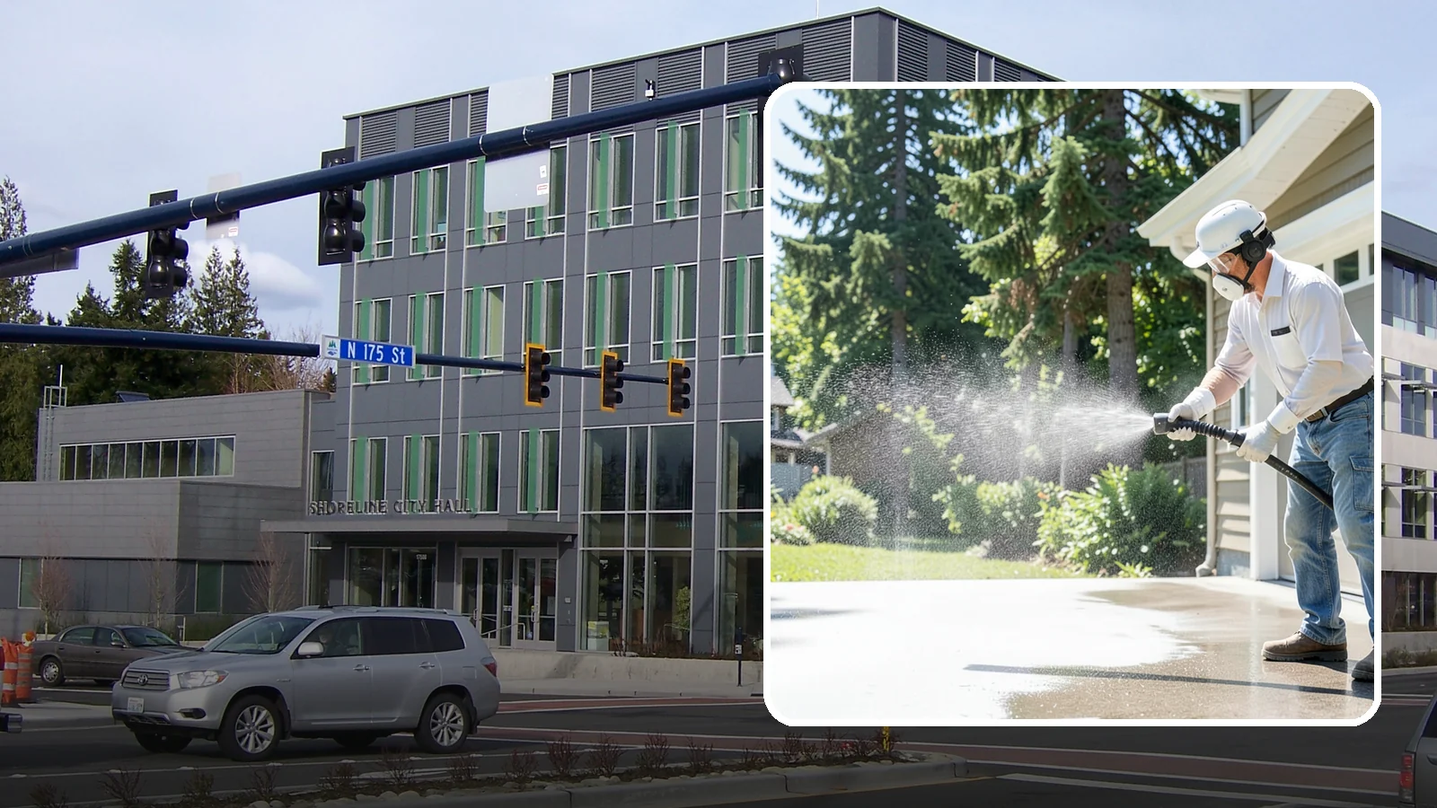 Plastic Cleaning in Shoreline, King County, WA - Cleaning of exterior plastic and vinyl fixtures, furniture, and trim that removes grime, mold, and chalking gently.