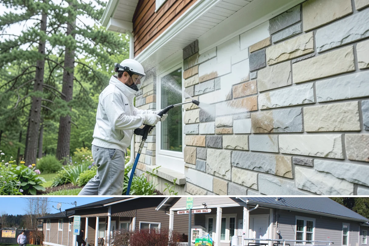 Plastic Cleaning in South Prairie, Pierce County, WA - Clean exterior plastic in spring to remove winter mold, or in fall before storing furniture for the wet season.