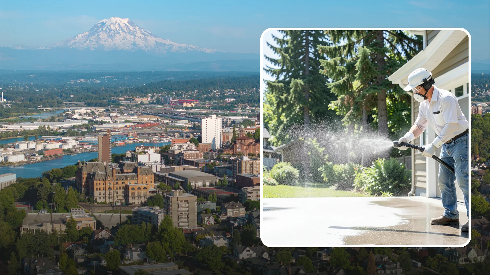Plastic Cleaning in Tacoma, Pierce County, WA - Cleaning of exterior plastic and vinyl fixtures, furniture, and trim that removes grime, mold, and chalking gently.