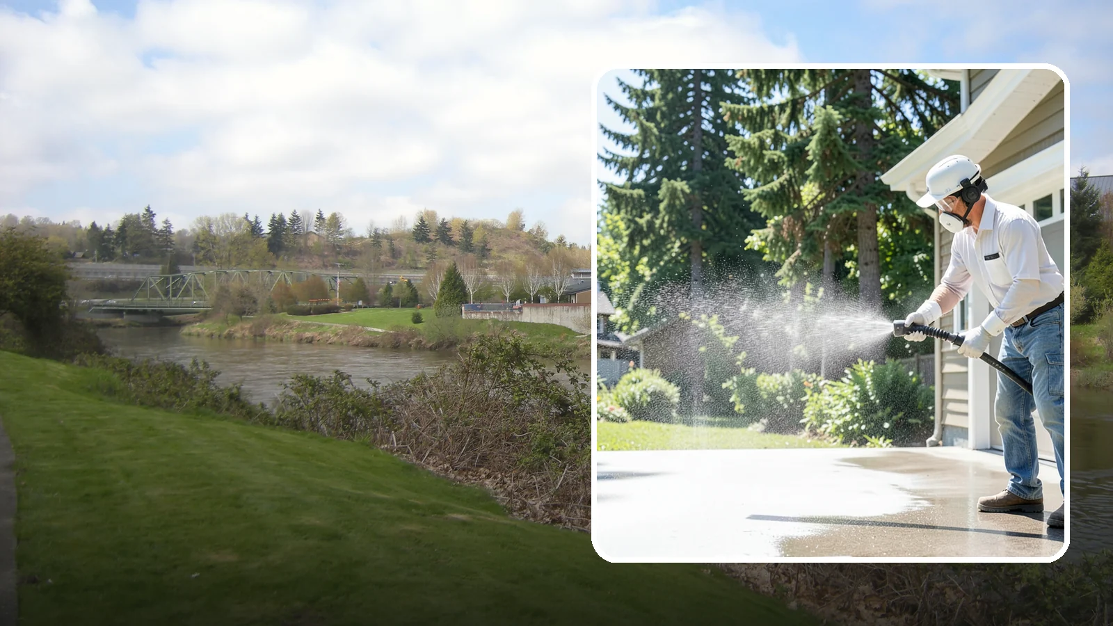 Plastic Cleaning in Tukwila, King County, WA - Cleaning of exterior plastic and vinyl fixtures, furniture, and trim that removes grime, mold, and chalking gently.
