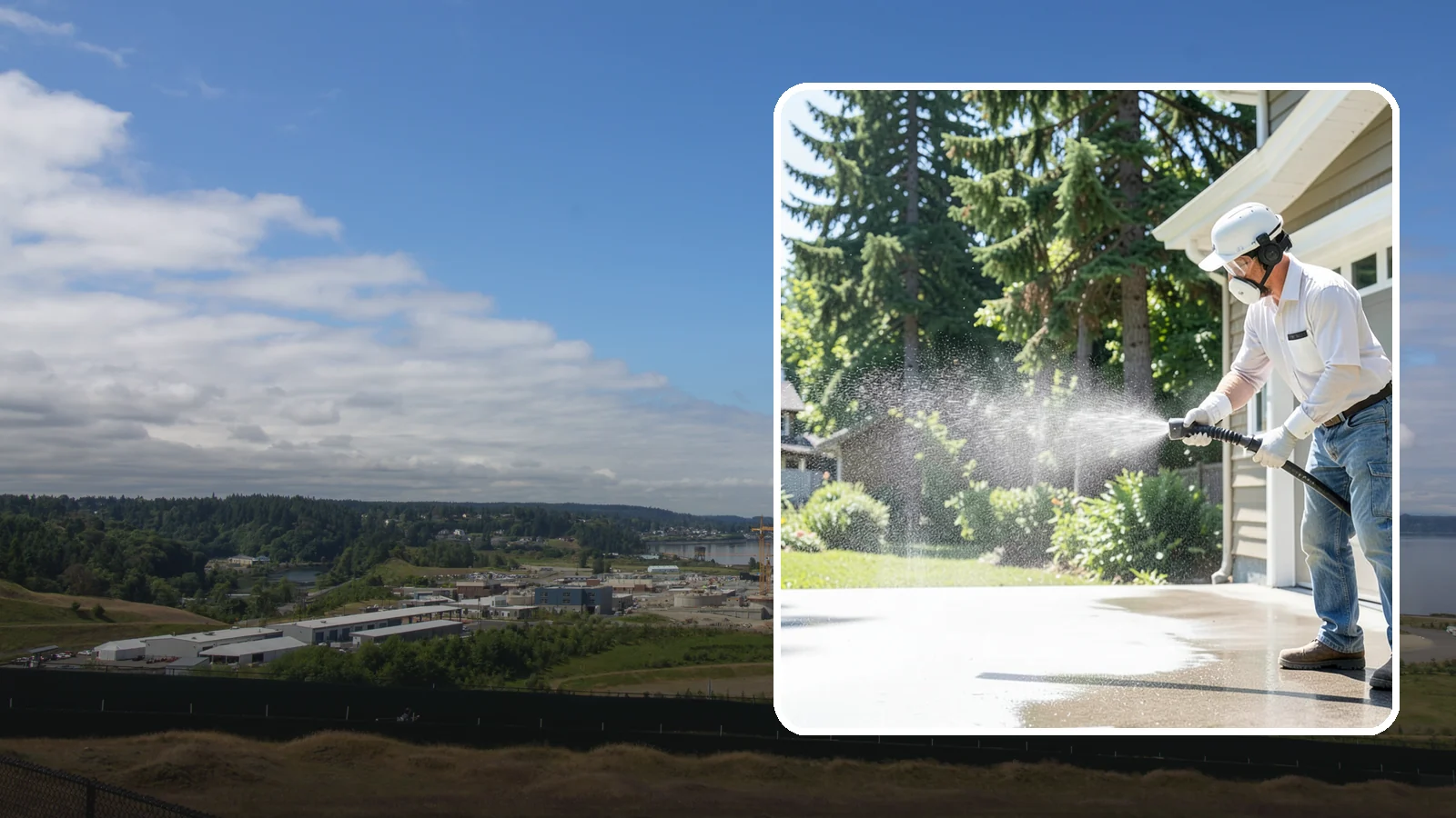 Plastic Cleaning in University Place, Pierce County, WA - Cleaning of exterior plastic and vinyl fixtures, furniture, and trim that removes grime, mold, and chalking gently.