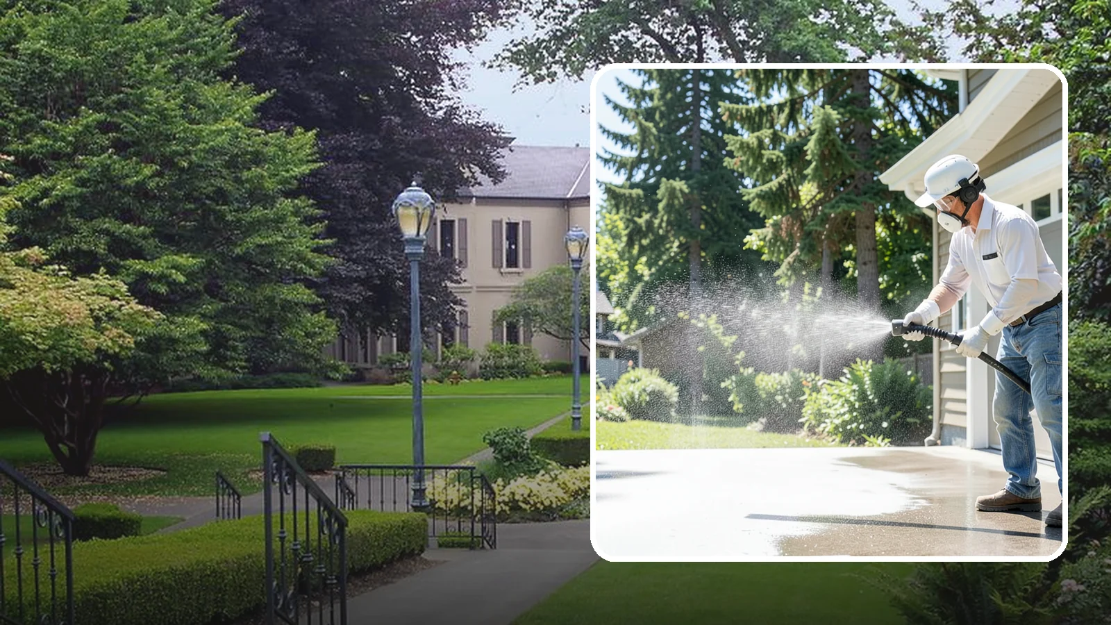 Plastic Cleaning in Woodinville, King County, WA - Cleaning of exterior plastic and vinyl fixtures, furniture, and trim that removes grime, mold, and chalking gently.