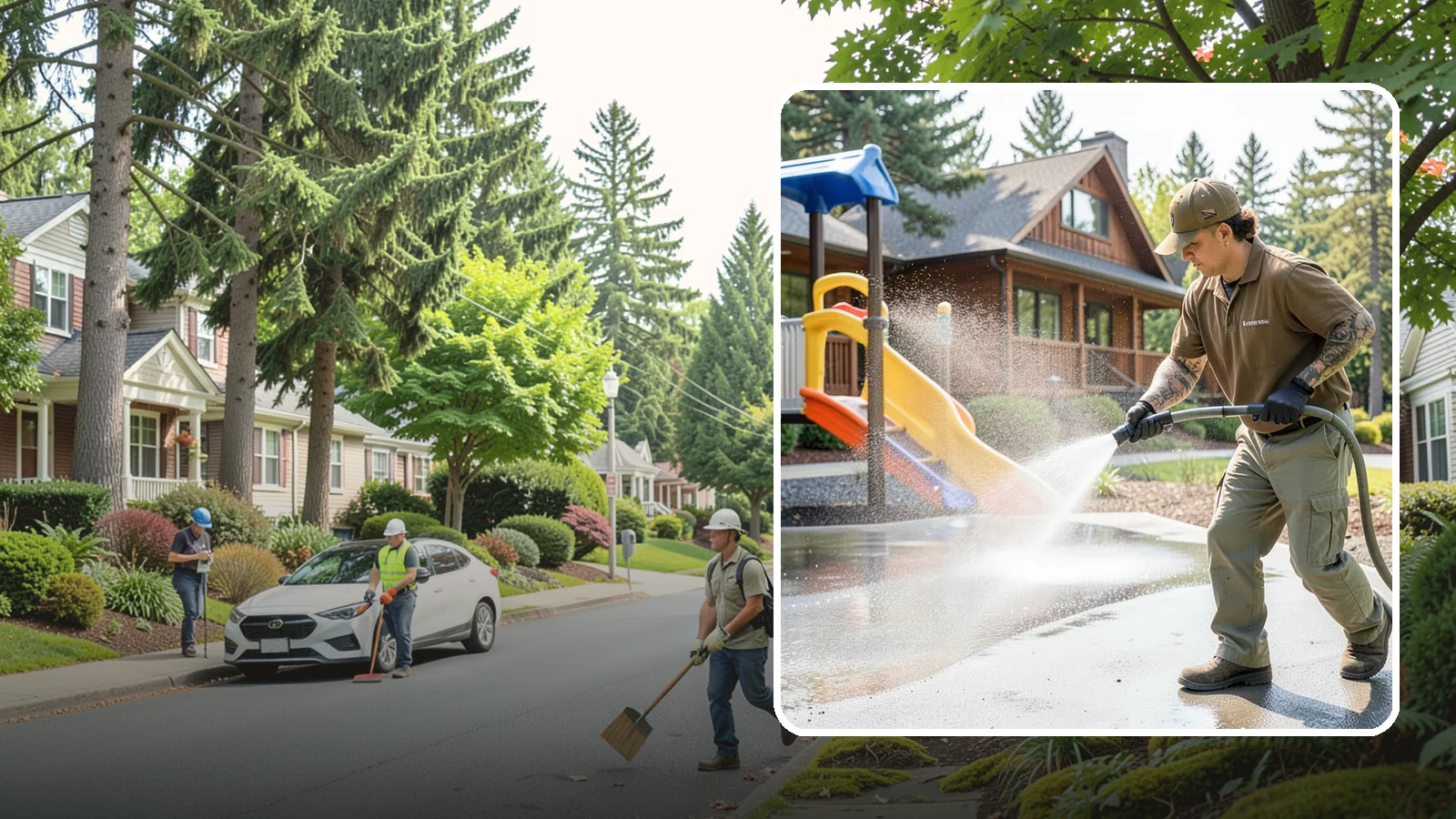 Playground Cleaning in Beaux Arts Village, King County, WA - We sanitize and clean playground equipment and safety surfacing, clearing the mold and grime kids' hands and shoes pick up in wet...