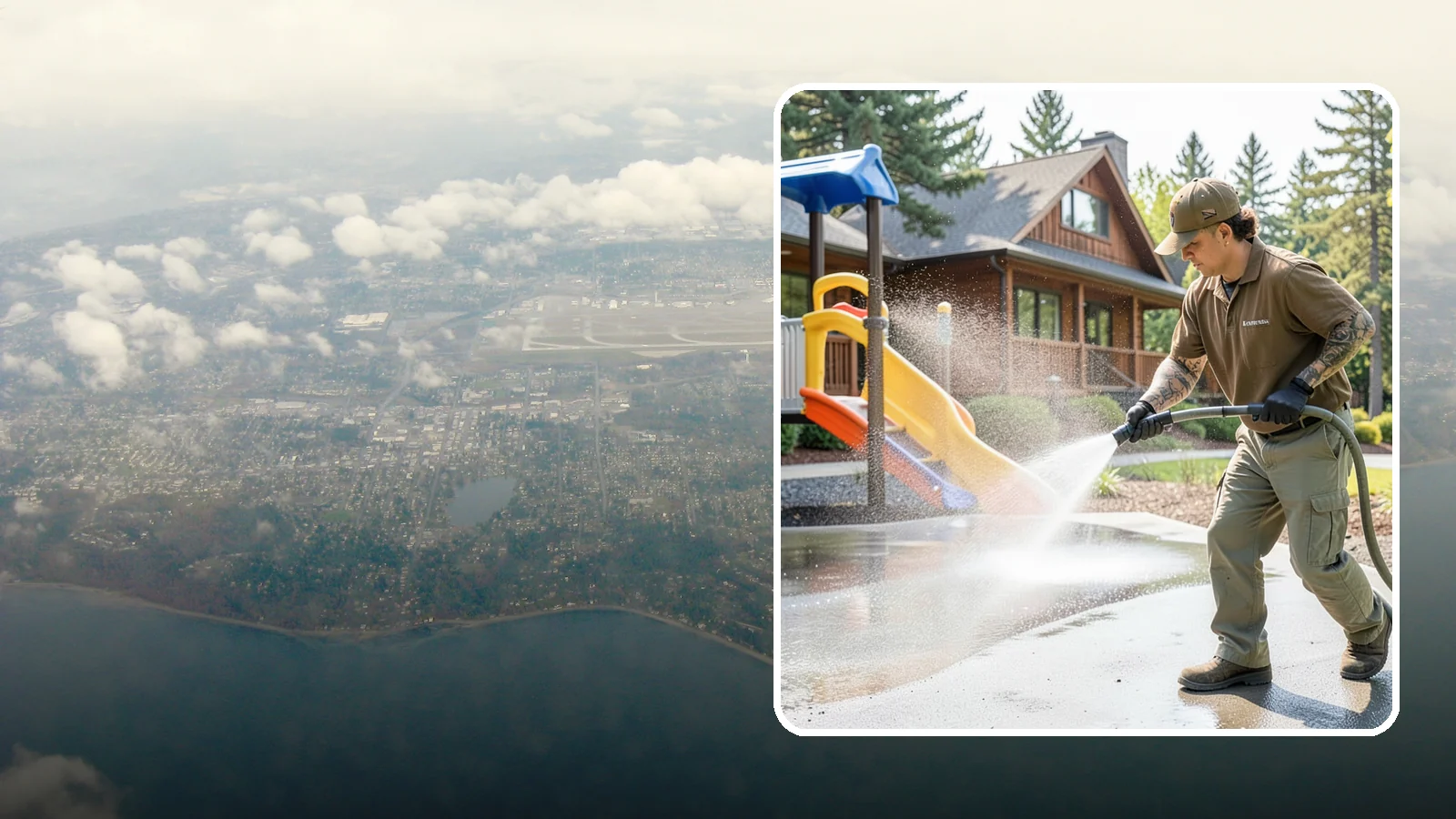 Playground Cleaning in Burien, King County, WA - We sanitize and clean playground equipment and safety surfacing, clearing the mold and grime kids' hands and shoes pick up in wet...