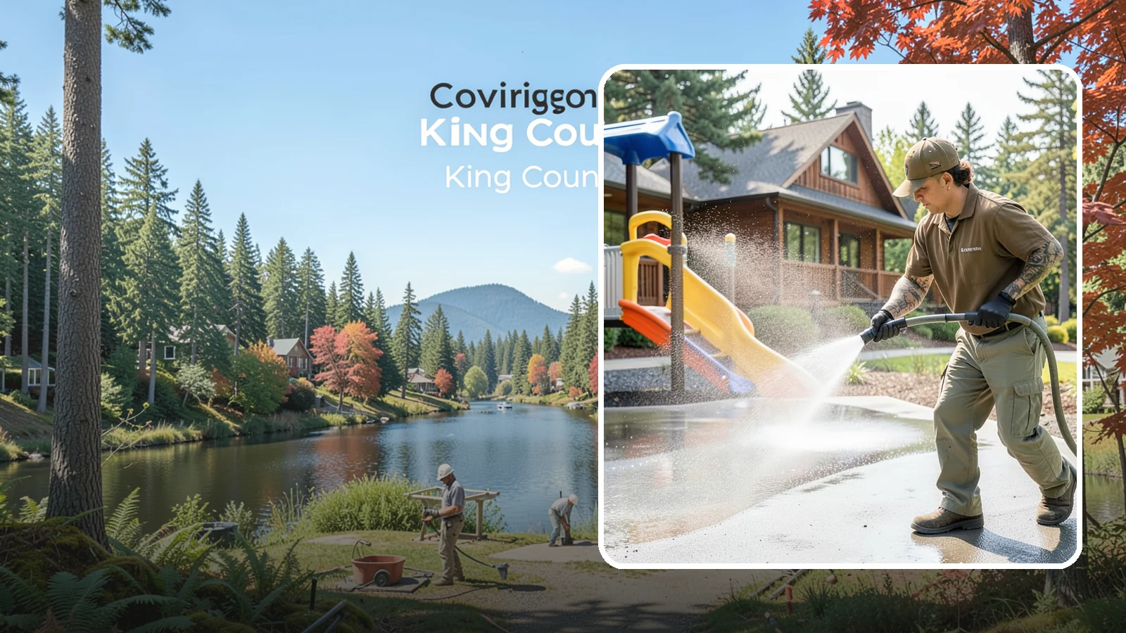 Playground Cleaning in Covington, King County, WA - We sanitize and clean playground equipment and safety surfacing, clearing the mold and grime kids' hands and shoes pick up in wet...