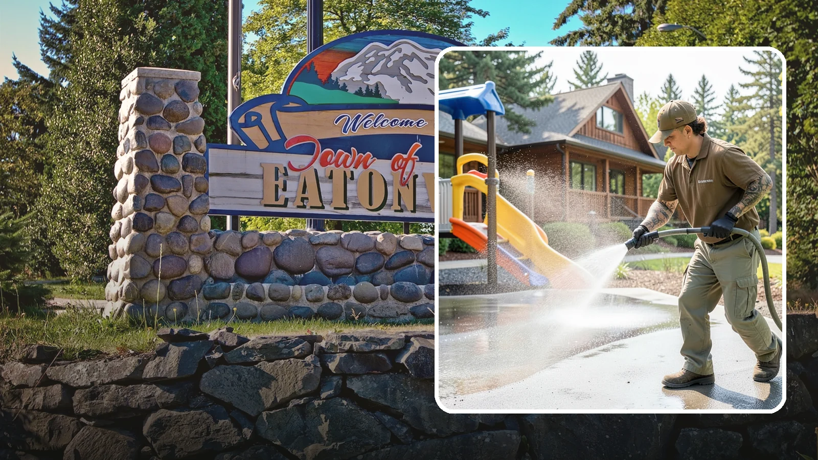Playground Cleaning in Eatonville, Pierce County, WA - We sanitize and clean playground equipment and safety surfacing, clearing the mold and grime kids' hands and shoes pick up in wet...