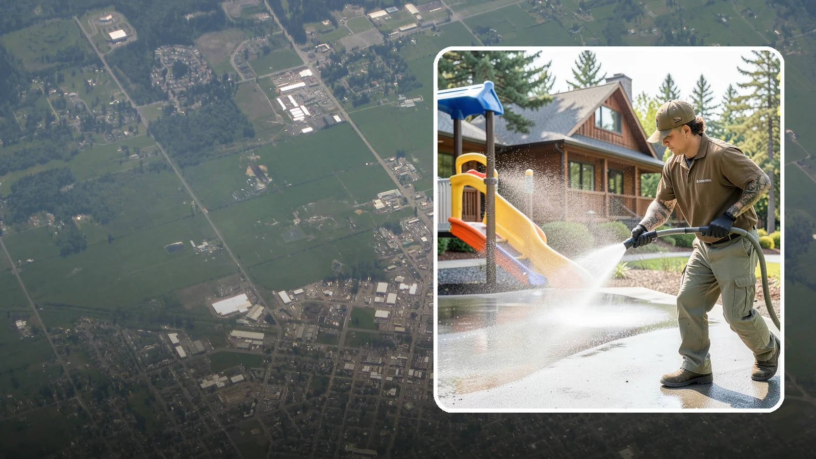 Playground Cleaning in Enumclaw, King County, WA - We sanitize and clean playground equipment and safety surfacing, clearing the mold and grime kids' hands and shoes pick up in wet...