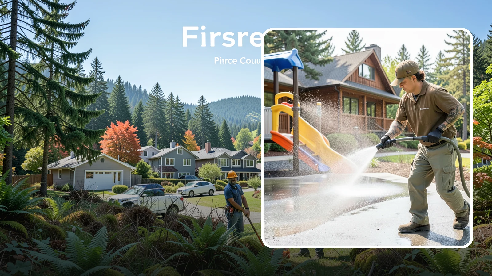 Playground Cleaning in Fircrest, Pierce County, WA - We sanitize and clean playground equipment and safety surfacing, clearing the mold and grime kids' hands and shoes pick up in wet...