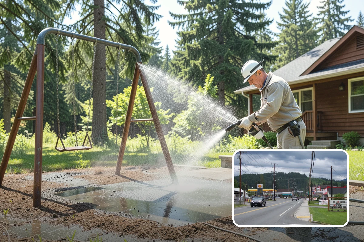 Playground Cleaning in Granite Falls, Snohomish County, WA - Sanitizes high-touch slides, rails, and handholds