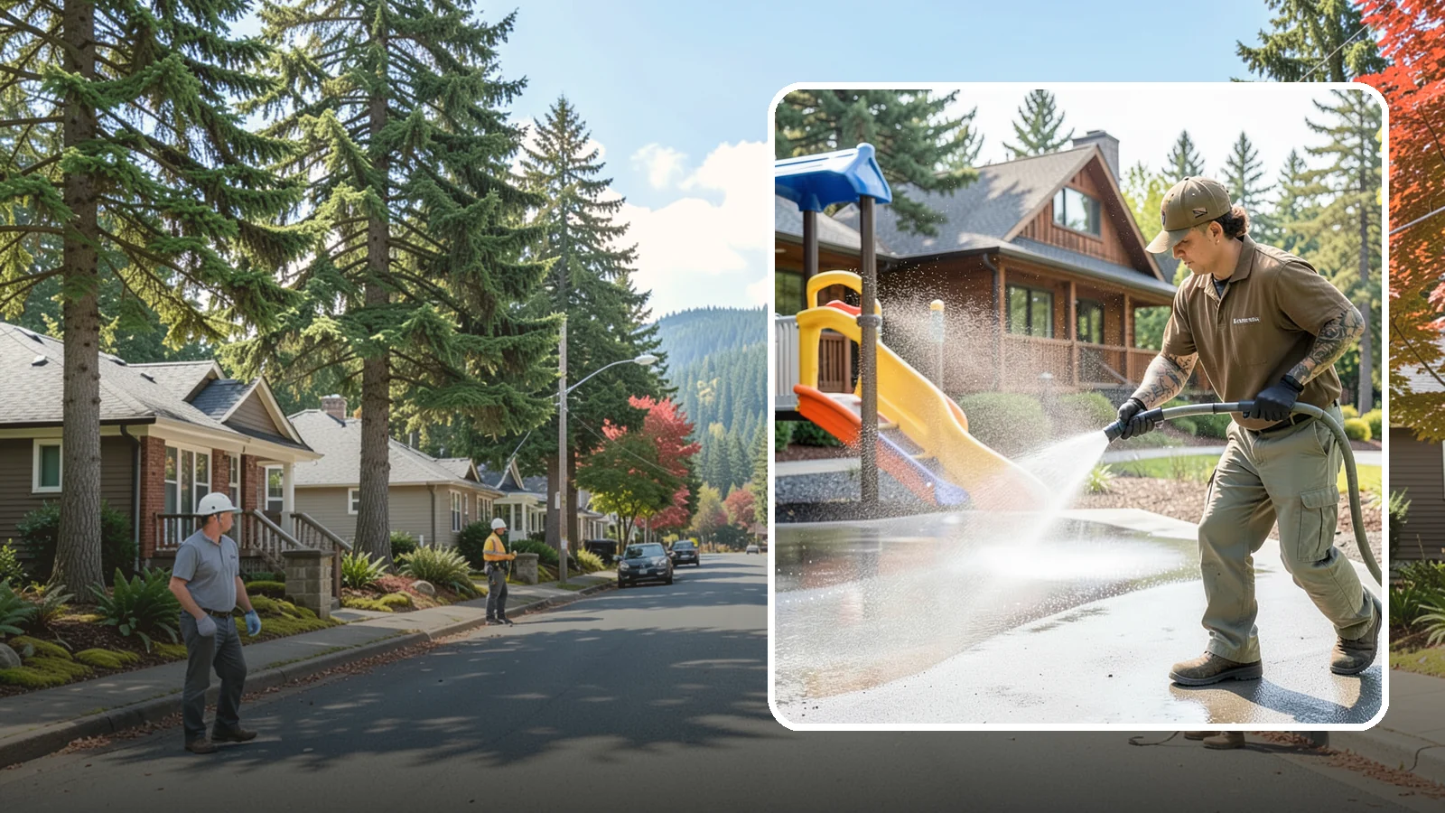 Playground Cleaning in Hunts Point, King County, WA - We sanitize and clean playground equipment and safety surfacing, clearing the mold and grime kids' hands and shoes pick up in wet...