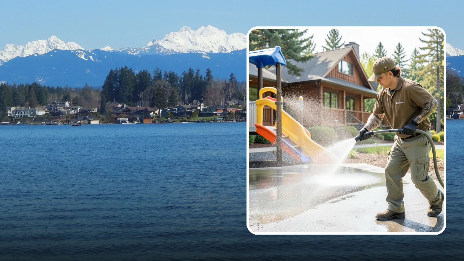 Playground Cleaning in Lake Stevens, Snohomish County, WA - We sanitize and clean playground equipment and safety surfacing, clearing the mold and grime kids' hands and shoes pick up in wet...