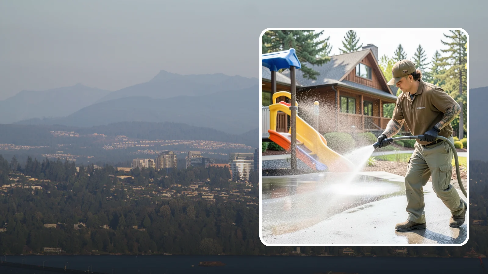 Playground Cleaning in Medina, King County, WA - We sanitize and clean playground equipment and safety surfacing, clearing the mold and grime kids' hands and shoes pick up in wet...