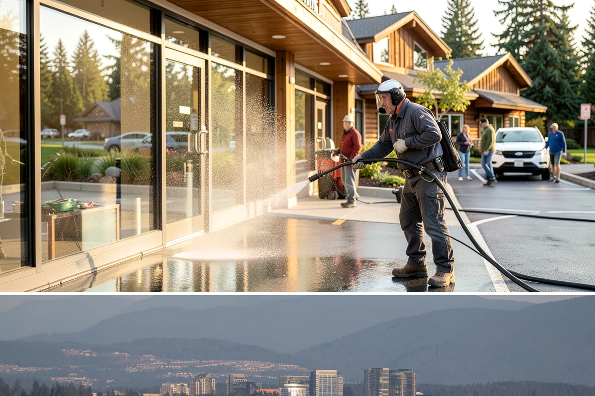 Playground Cleaning in Medina, King County, WA - Clean playgrounds in spring to reset equipment after a long, damp winter of limited use.