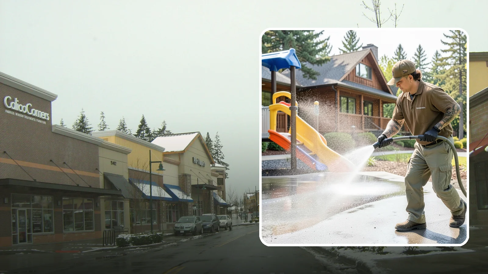 Playground Cleaning in Mill Creek, Snohomish County, WA - We sanitize and clean playground equipment and safety surfacing, clearing the mold and grime kids' hands and shoes pick up in wet...