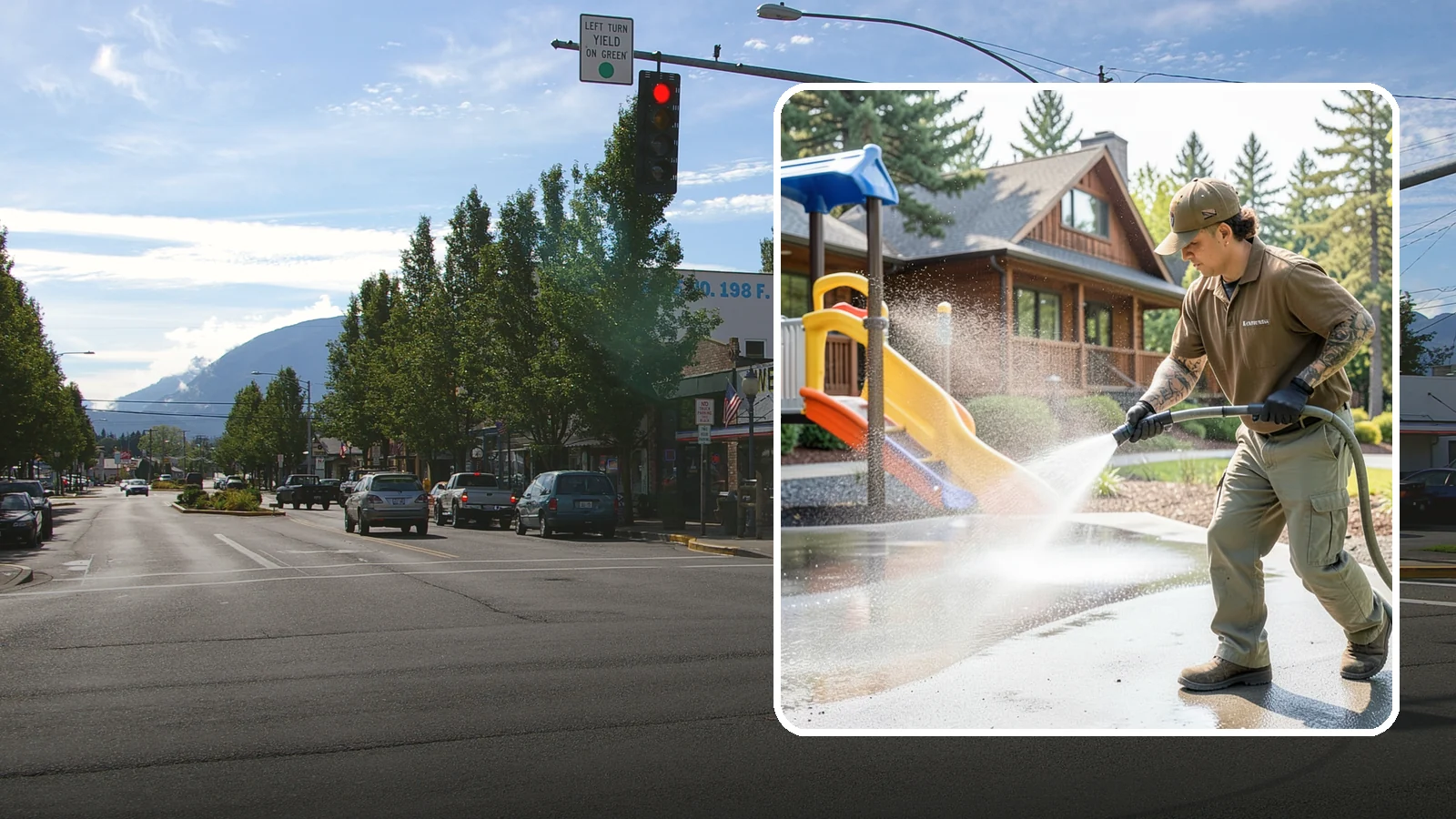 Playground Cleaning in North Bend, King County, WA - We sanitize and clean playground equipment and safety surfacing, clearing the mold and grime kids' hands and shoes pick up in wet...