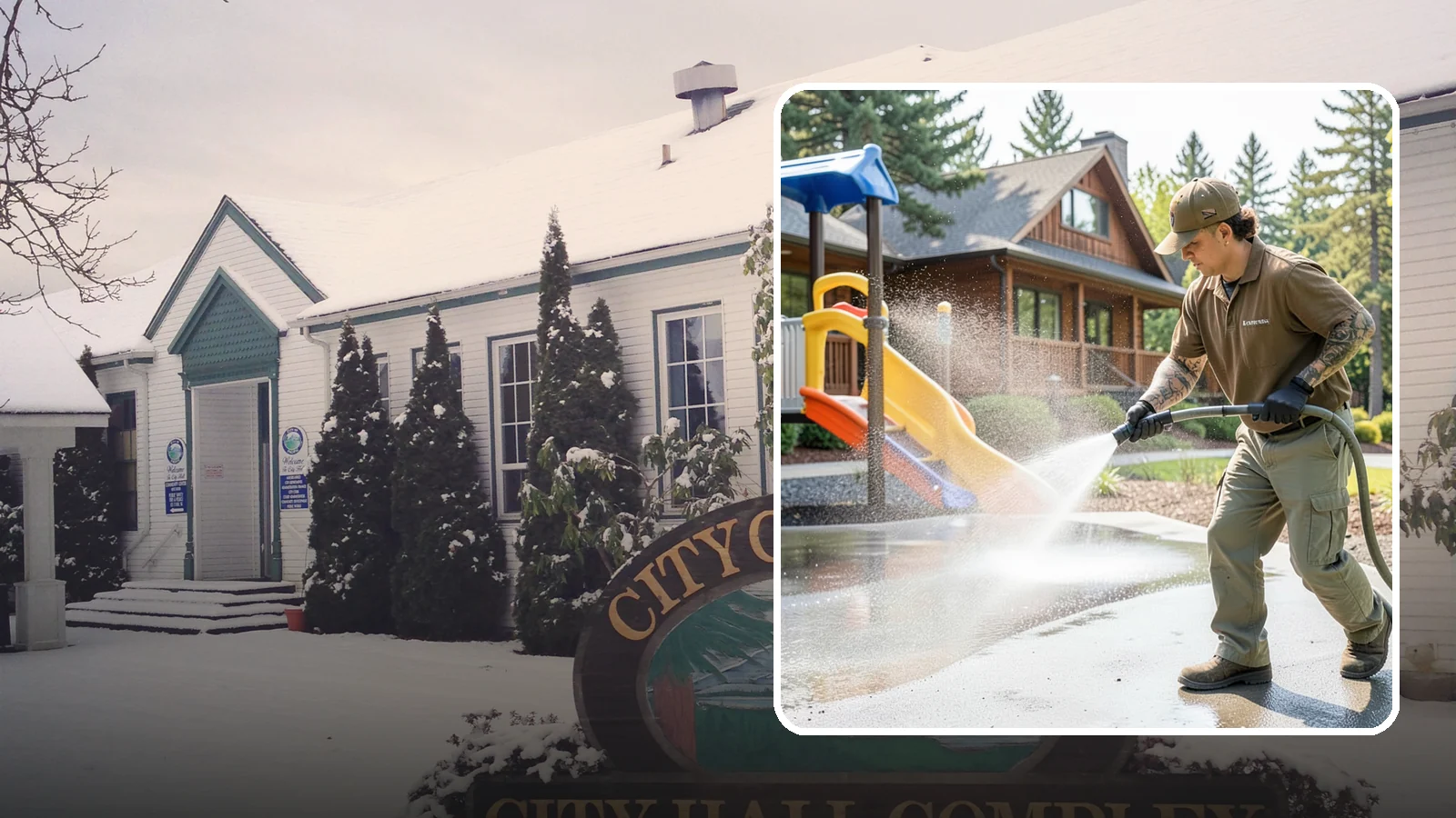 Playground Cleaning in Pacific, King County, WA - We sanitize and clean playground equipment and safety surfacing, clearing the mold and grime kids' hands and shoes pick up in wet...
