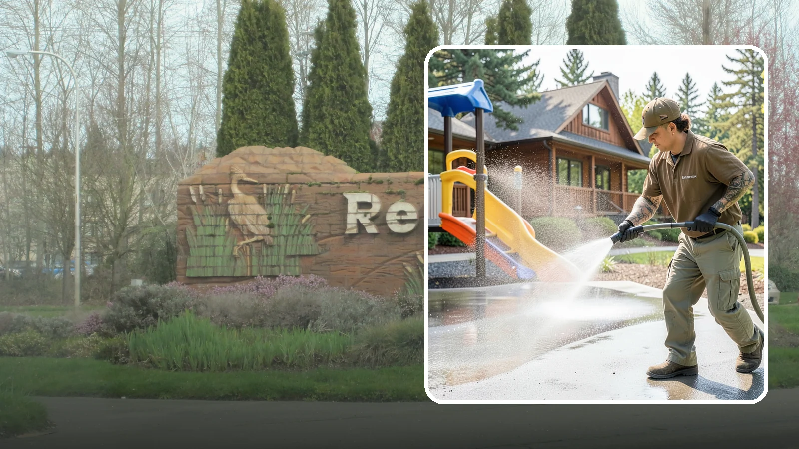 Playground Cleaning in Renton, King County, WA - We sanitize and clean playground equipment and safety surfacing, clearing the mold and grime kids' hands and shoes pick up in wet...