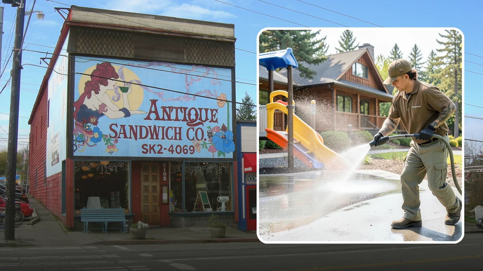 Playground Cleaning in Ruston, Pierce County, WA - We sanitize and clean playground equipment and safety surfacing, clearing the mold and grime kids' hands and shoes pick up in wet...